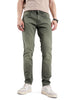 Green Solid Slim Tapered Jeans