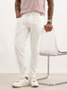 Solid Skinny Crop Fit Denim Jeans | White