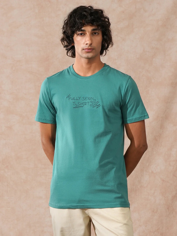 Embroidered Slim Fit T-Shirt | Green