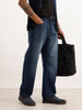 Loose Fit Faded Denim Jeans | Blue