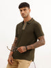 Slim Fit Tipping Collar Polo T-Shirt | Olive | WPT02HSSL1209S