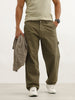 Solid Loose Fit Carpenter Denim | Olive