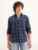 Slim Fit Textured Shirt  | Blue
