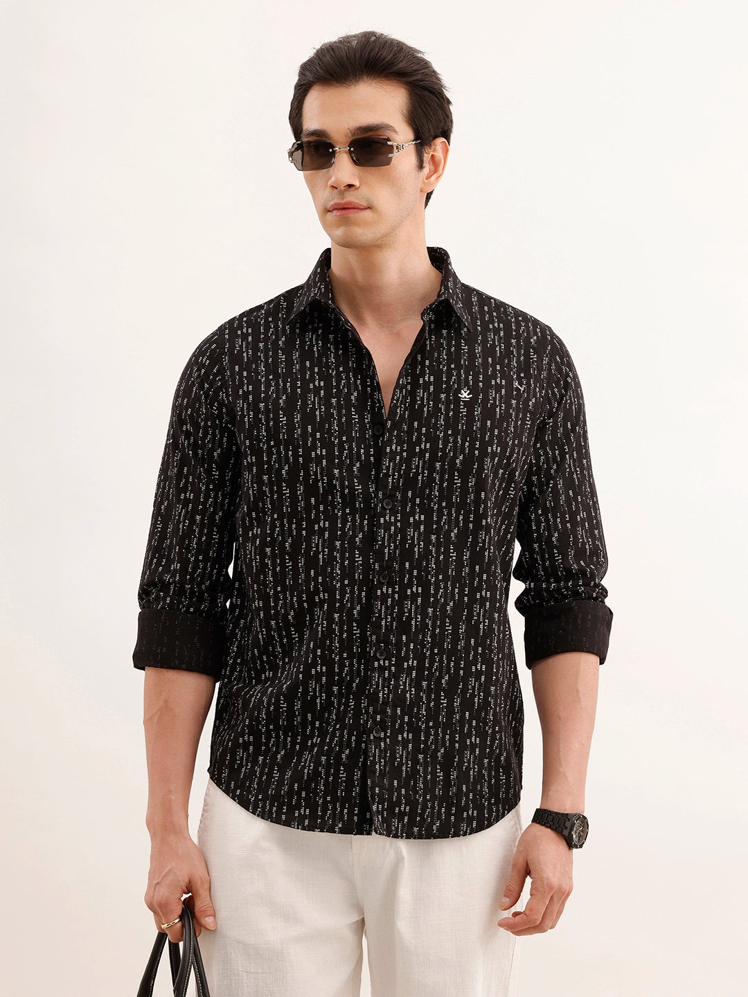 Regular Fit AOP Shirt | Black