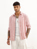Classic Slim Fit Striped Shirt | Red