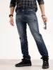 Slim Fit Distressed Denim Jeans | Blue