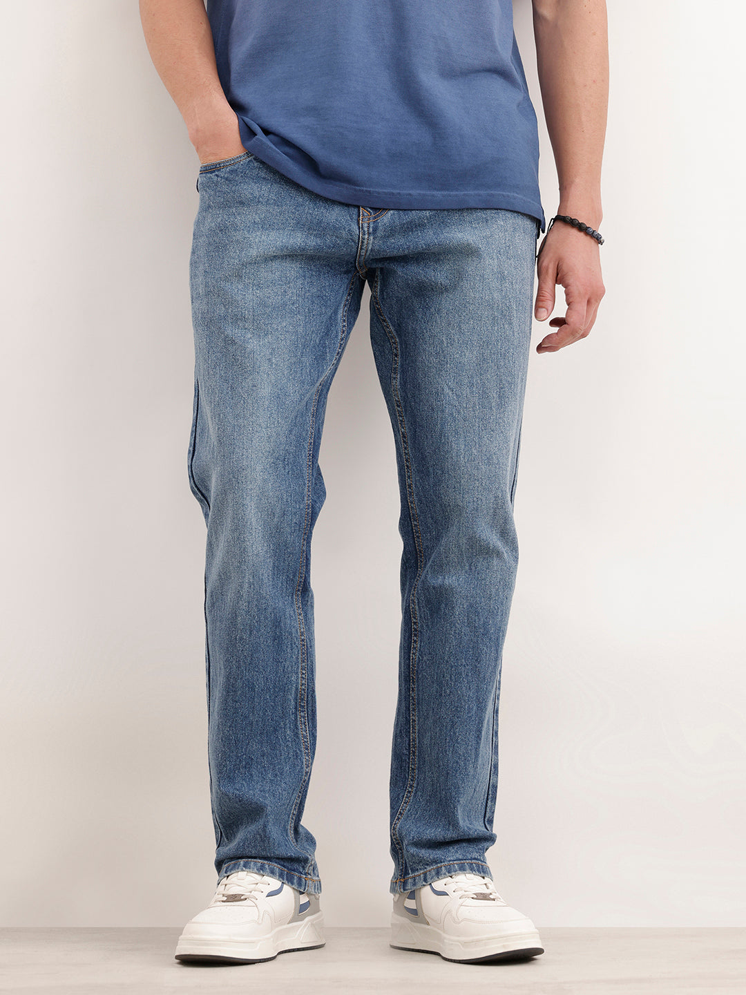 Heavy Fade Anti Fit Jeans | Blue