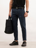 Solid Skinny Crop Denim Jeans  | Dark Blue