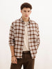 Slim Fit Full Sleeve Checkered Shirt | Brown | WSH02FSSL0324S