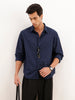 Comfort Fit Full Sleeve AOP Shirt | Navy Blue