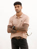 Classic Slim Fit Contrast Sleeve Polo T-Shirt | Light Brown