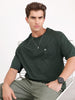 Solid Oversized Ragland Crew Neck T-Shirt | Dark Green