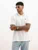 Solid Tipping Collar Polo T-Shirt | White | WSTS1473M