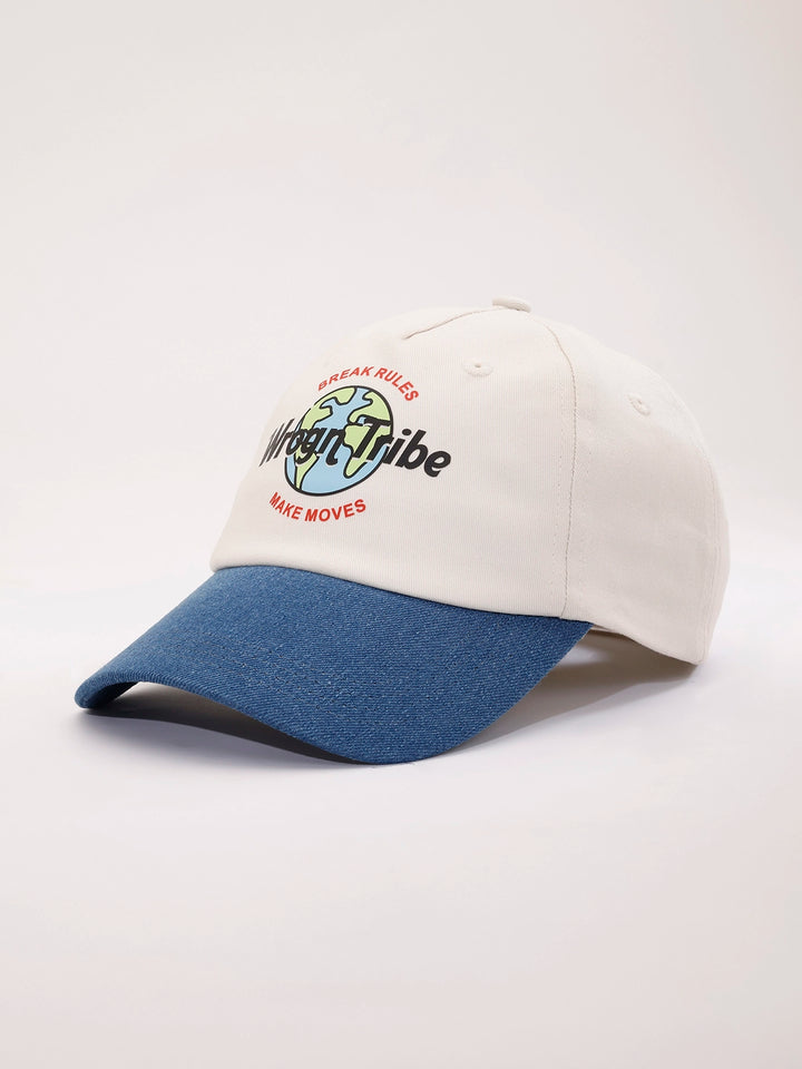 Printed Wrogn Tribe Two-Tone Cap | Blue/White