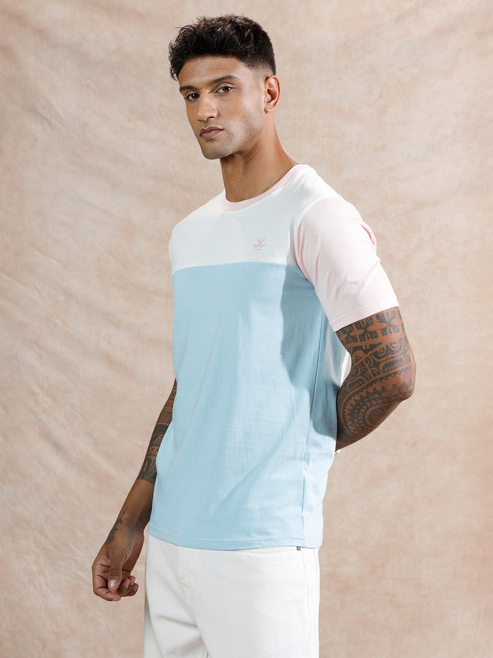 Pastle Colour Blocked T-Shirt  | Multicolor
