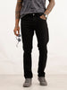 Solid Slim Fit Denim Jeans | Black