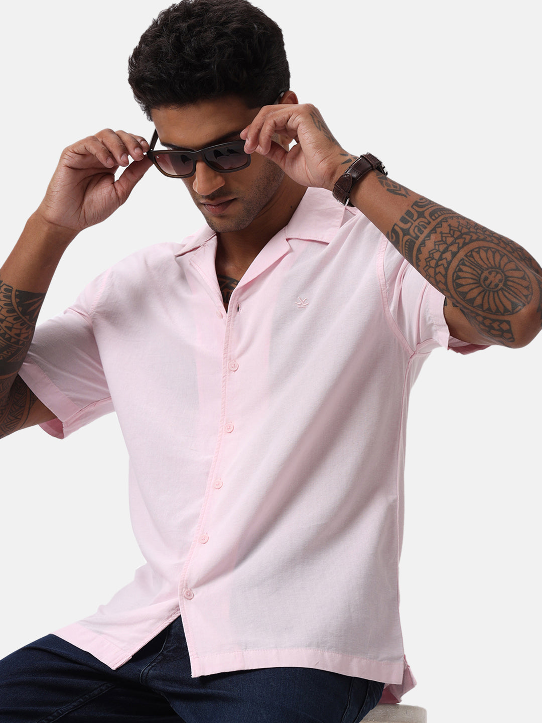 Light Pink Resort Collar Shirt