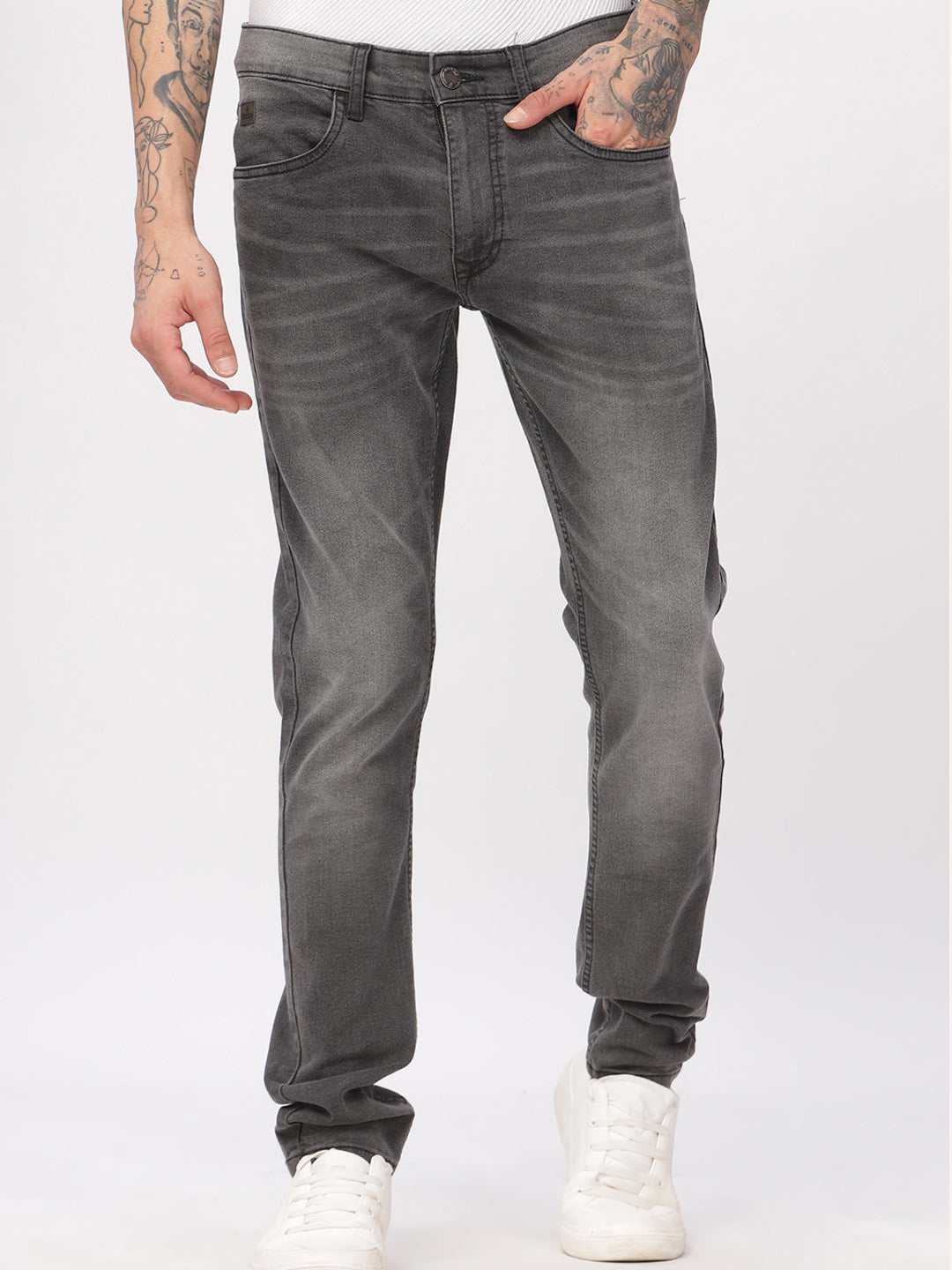 Grey Wash Denim Jeans