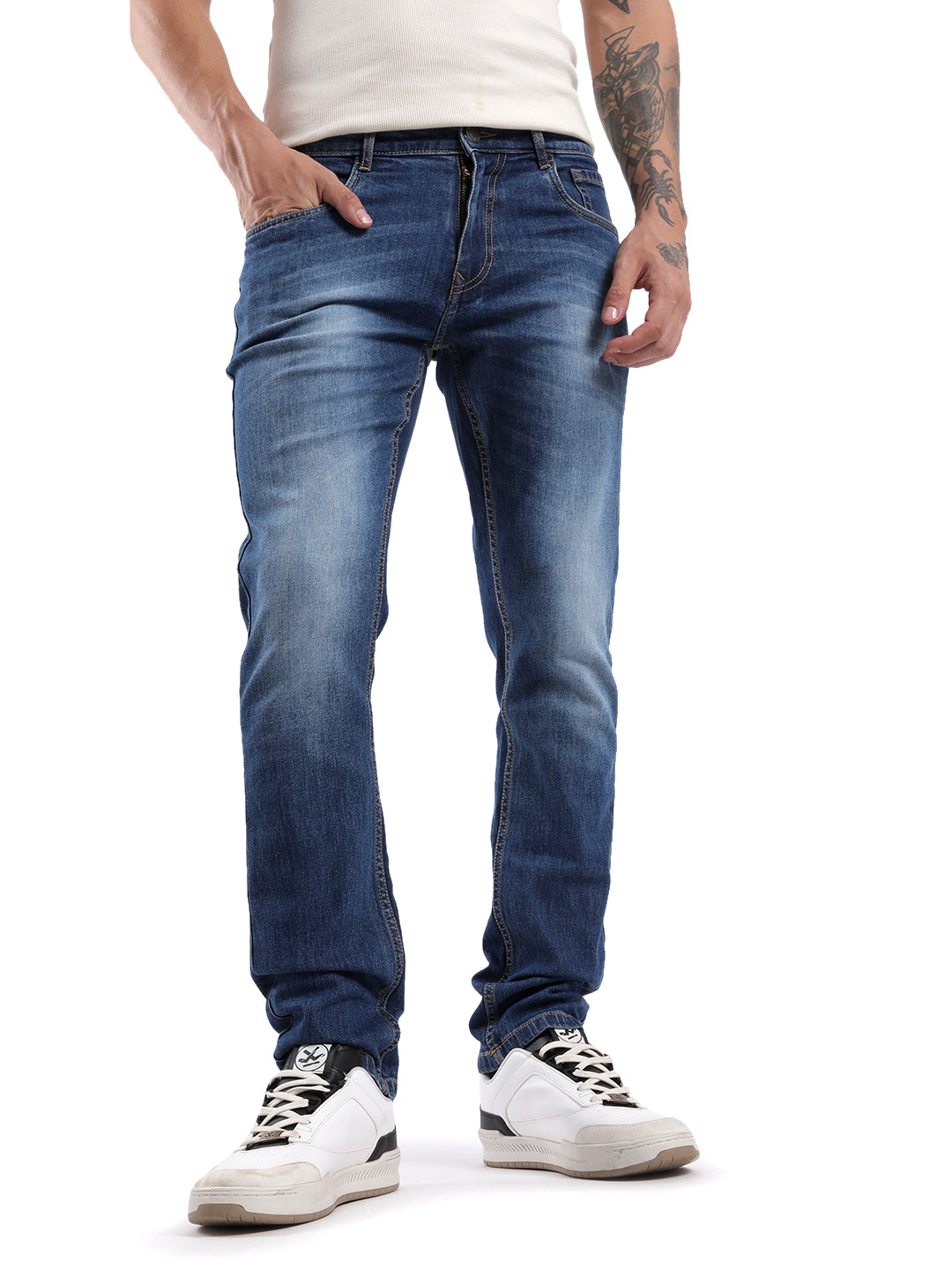 Dark Blue Stride Classic Jeans