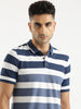 Striped Fade Polo T-Shirt