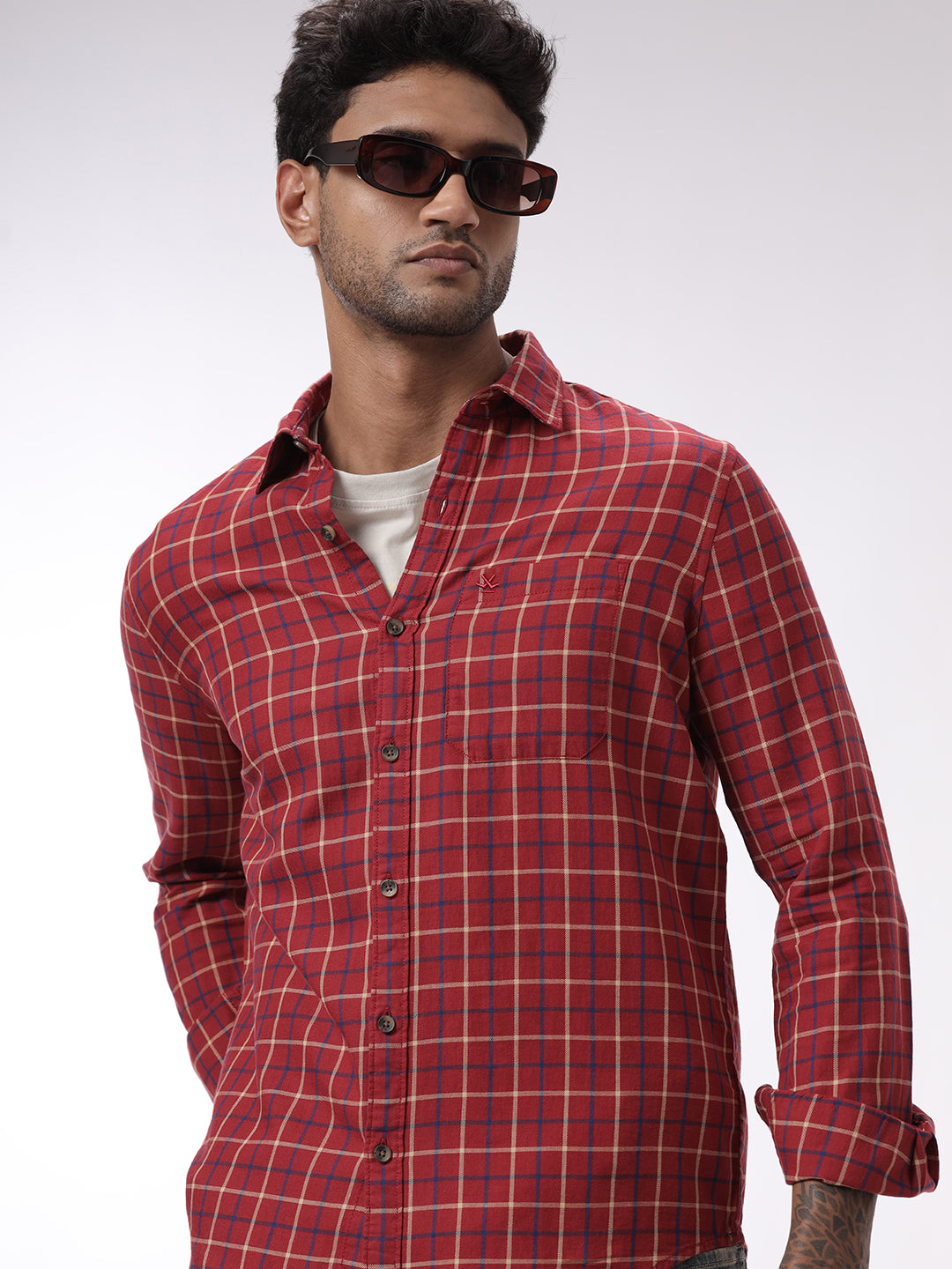 Red Rust Checked Shirt