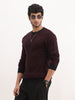 Regular Fit Jacquard Sweater | Maroon