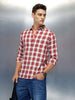 Men's Casual Regular Fit Checkered Pattern Shirt | Red