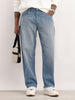 Washed Loose Fit Denim Jeans | Light Blue