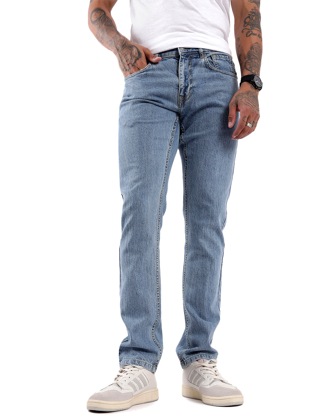 Light Blue Basic Slim Fit Jeans