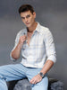 Men's casual check design slimfit shirt | Light Blue