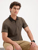 Classic Slim Fit Contrast Collar Polo T-Shirt  | Olive