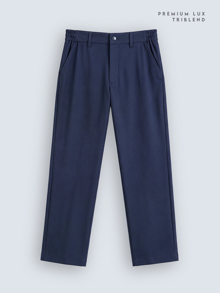 Travelite Straight Fit Trousers | Essential |  Navy Blue