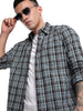 Teal Blend Checkered Shirt