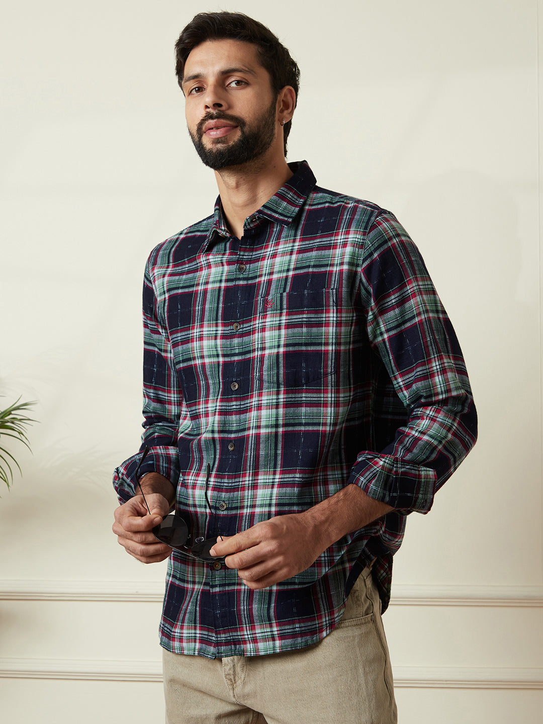 Green & Indigo Checked Shirt