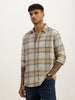 Classic Slim Fit Checkered Shirt | Beige