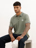Slim Fit Tipping Collar Polo T-Shirt | Green