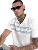 Apex White Cotton Polo T-Shirt