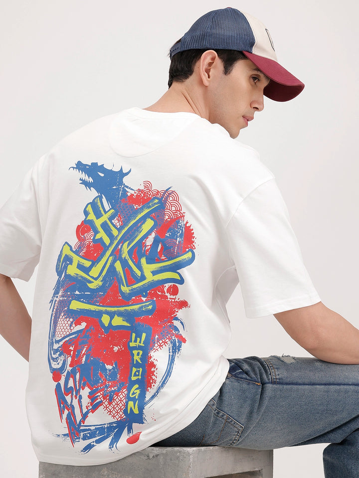 Oversized Back Printed T-Shirt | Off White