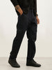 Washed Slim Fit Denim Cargo | Dark Blue