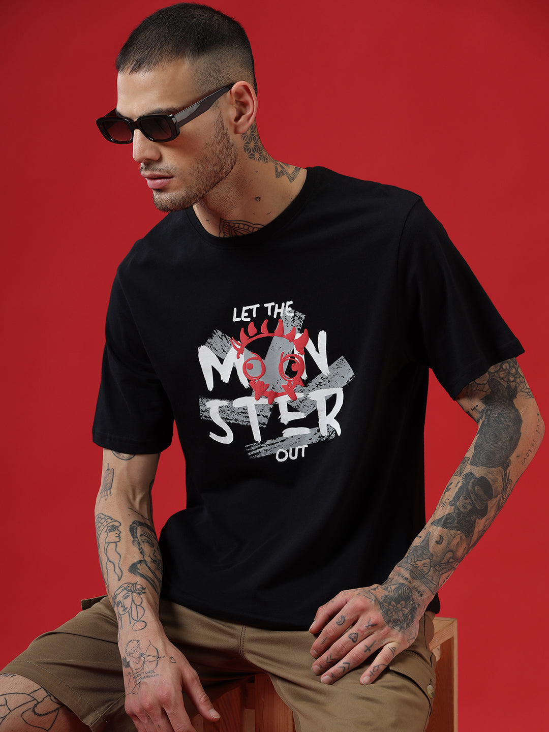 Let The Monster Out Black T-Shirt