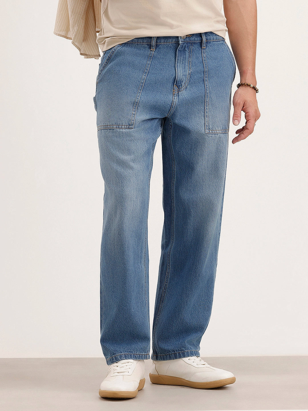 Loose Fit Denim Jeans | Blue