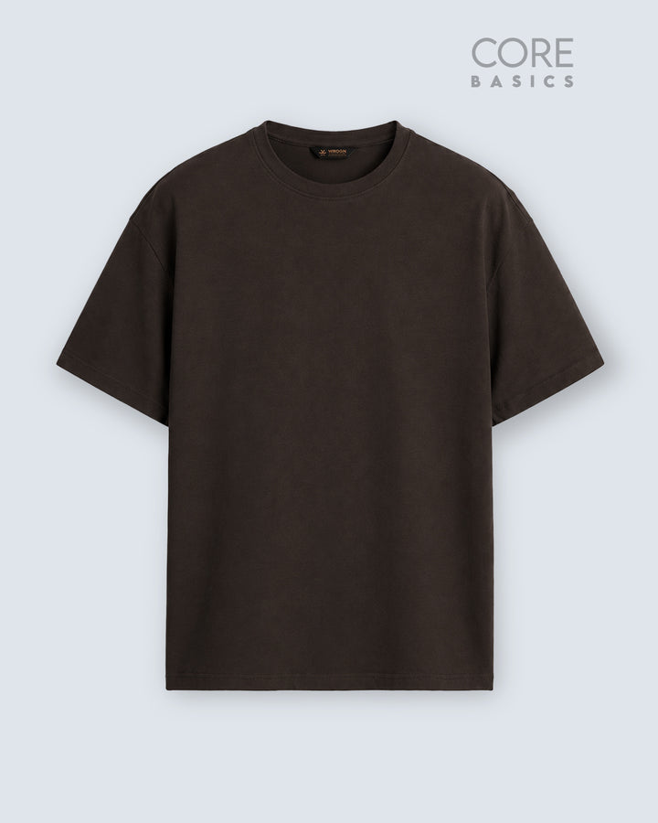 Core Basics Oversized Fit T-Shirt | Essential | Brown