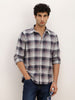 Slim Fit Checkered Full Sleeve Shirt | Blue