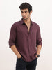 Solid Slim Fit Full Sleeve Shirt | Wine