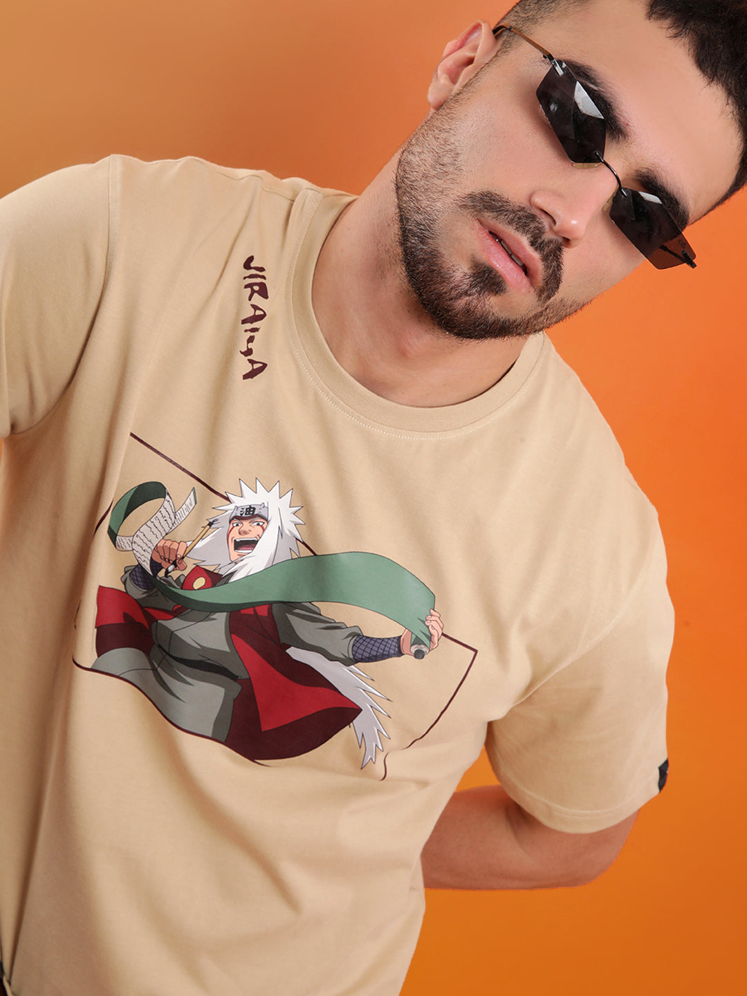 Jiraiya Sensei Beige Naruto T-Shirt