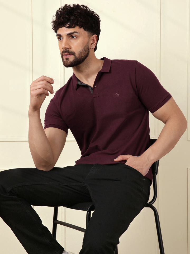 Basic Marron Pique Polo