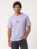 Classic Embroidered Patch Detail T-Shirt | Purple