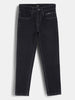 Solid Skinny Crop Contrast Stitch Denim Jeans | Dark Blue