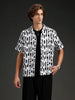 Wrogn All-Over-Printed Resort Collared Shirt | White