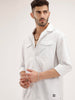 Oversized Striped Double Pocket Shirt | Off White